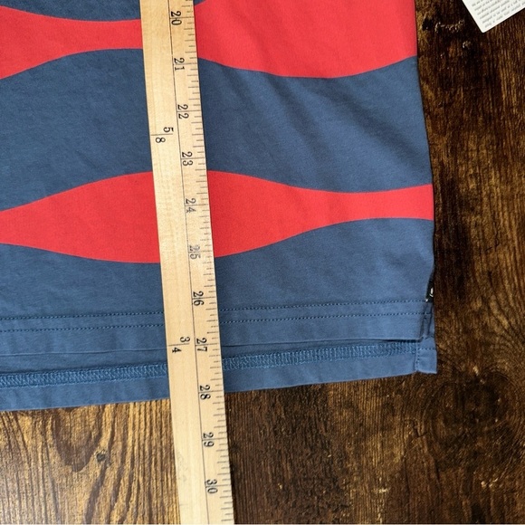 Radmor Shirt Mens Large True Blue/Burn Crosby Reverb Print Cotton Golf Polo NWT - Picture 7 of 10